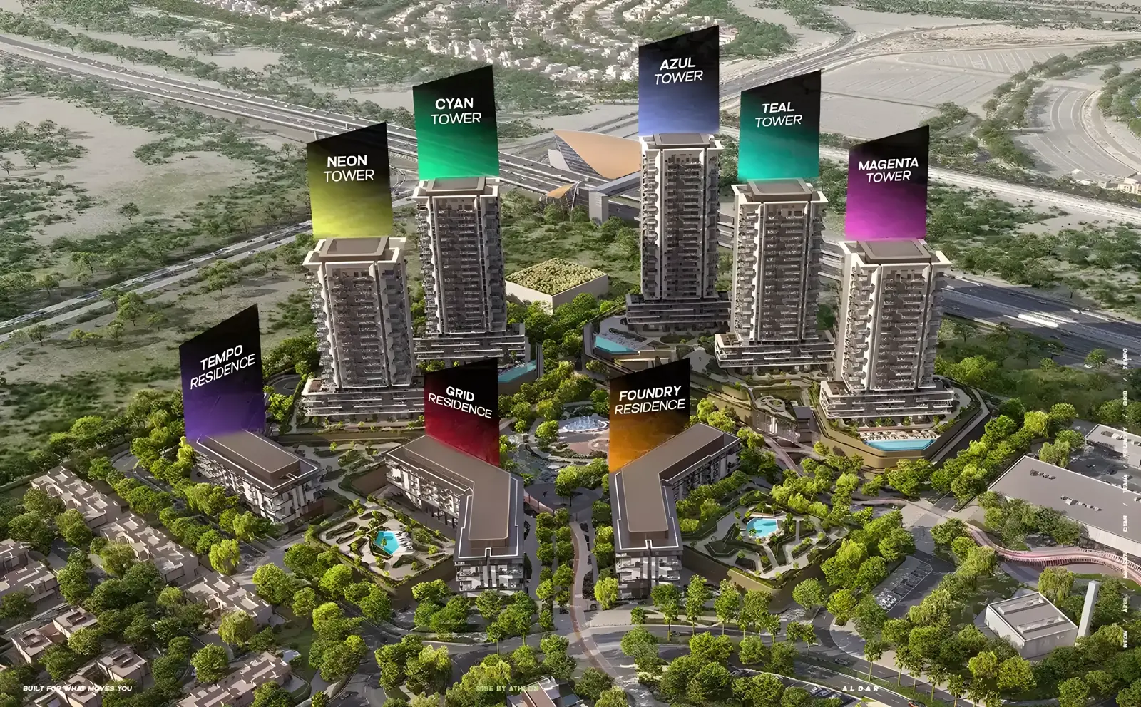 Grid Residence — site / masterplan marketing graphic (Property Finder)