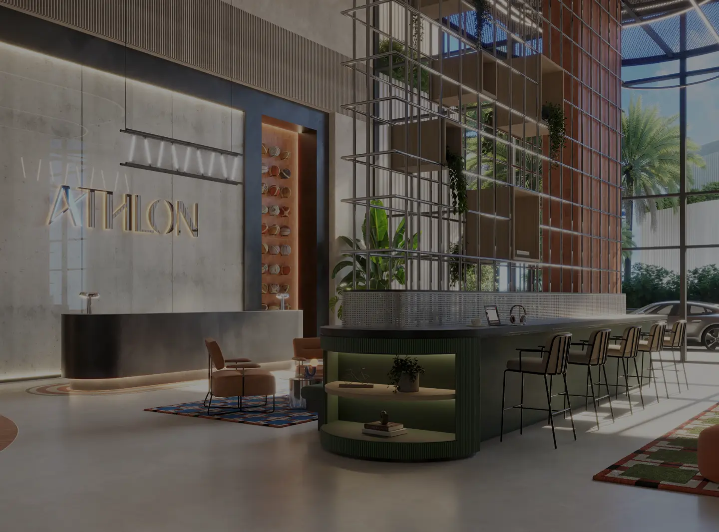 Rise by Athlon — walkways and landscaped community marketing still (Aldar collection)
