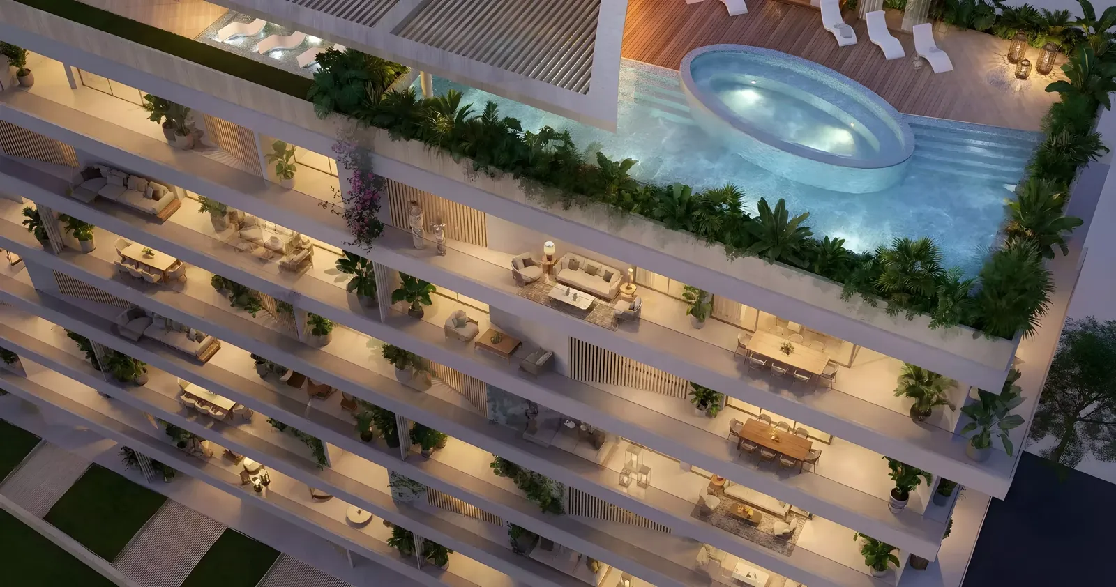 Haven at Lunaya Terraces — exterior and landscape render