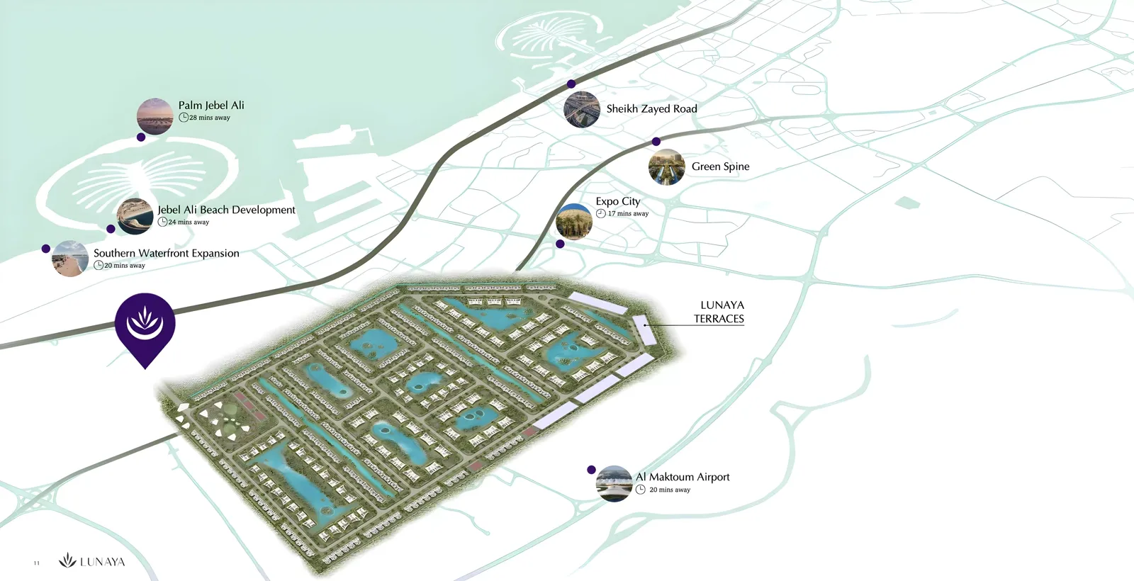 Haven at Lunaya Terraces — masterplan marketing graphic