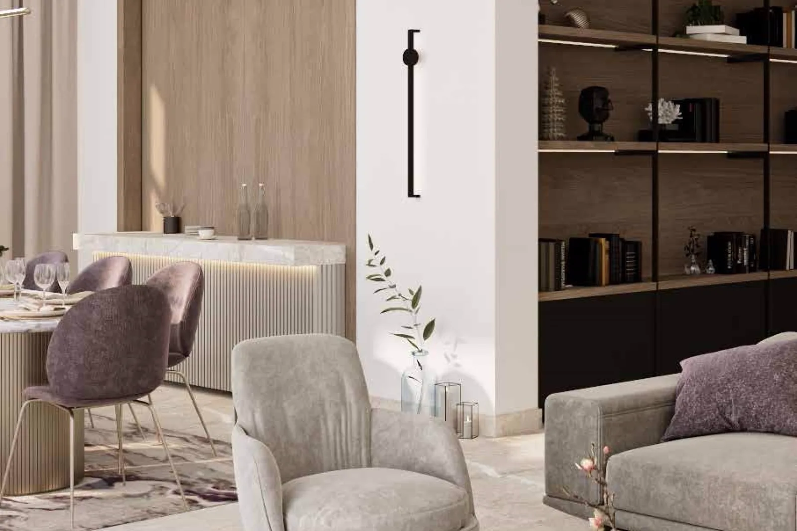 Hayat Dubai South — marketing interior living and dining still