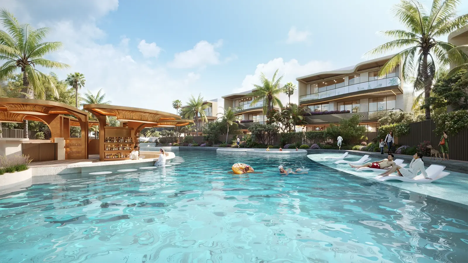 Knightsbridge 2 — official marketing community swimming pool and lounge landscape