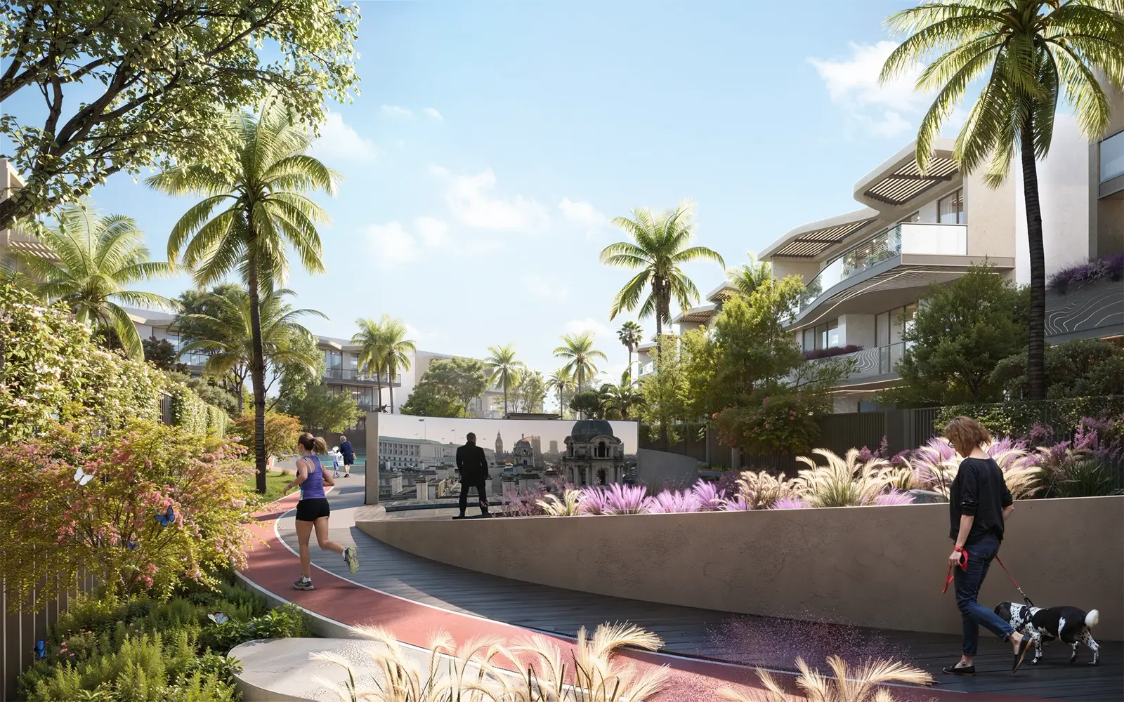 Knightsbridge 2 — official marketing community running track and greenery