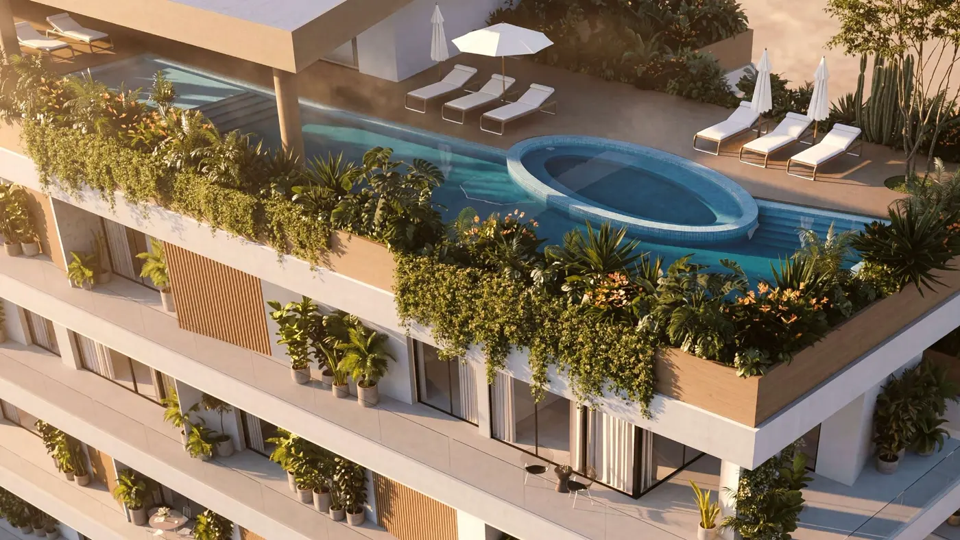 Lunaya Terraces — community exterior render