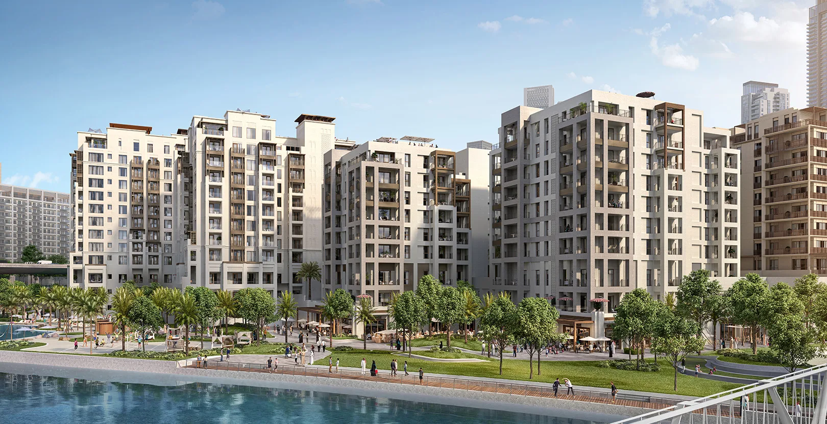 Mangrove at Dubai Creek Harbour — exterior lifestyle marketing still