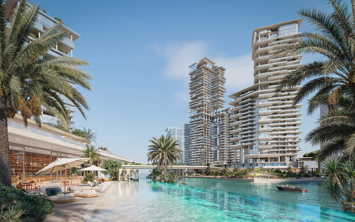 Marasi Bay Island — Omniyat lifestyle amenity marketing still (island experiences)
