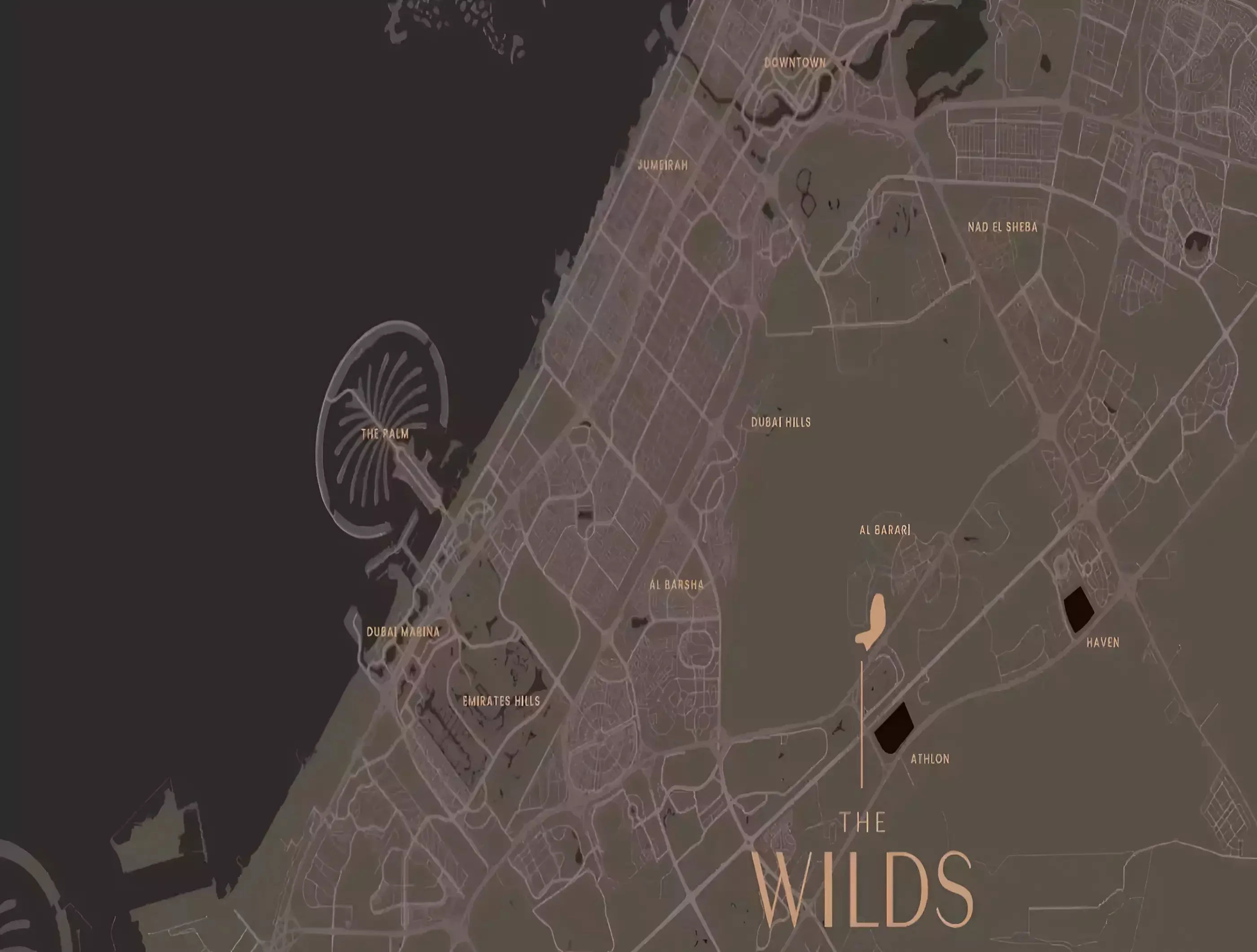 The Wilds Moringa Mansions — masterplan marketing still within The Wilds by Aldar