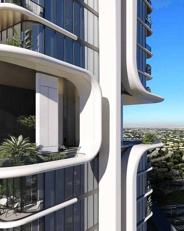 Mövenpick Residences — official curved balcony stack with planted terraces
