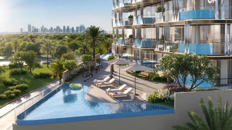Ocean Bay by Samana — official marketing exterior still of the waterfront residential massing