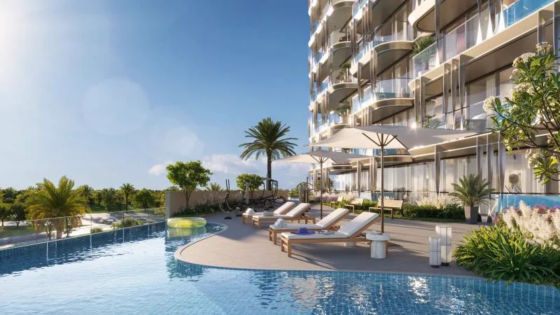 Ocean Bay by Samana — official marketing exterior with podium and island context