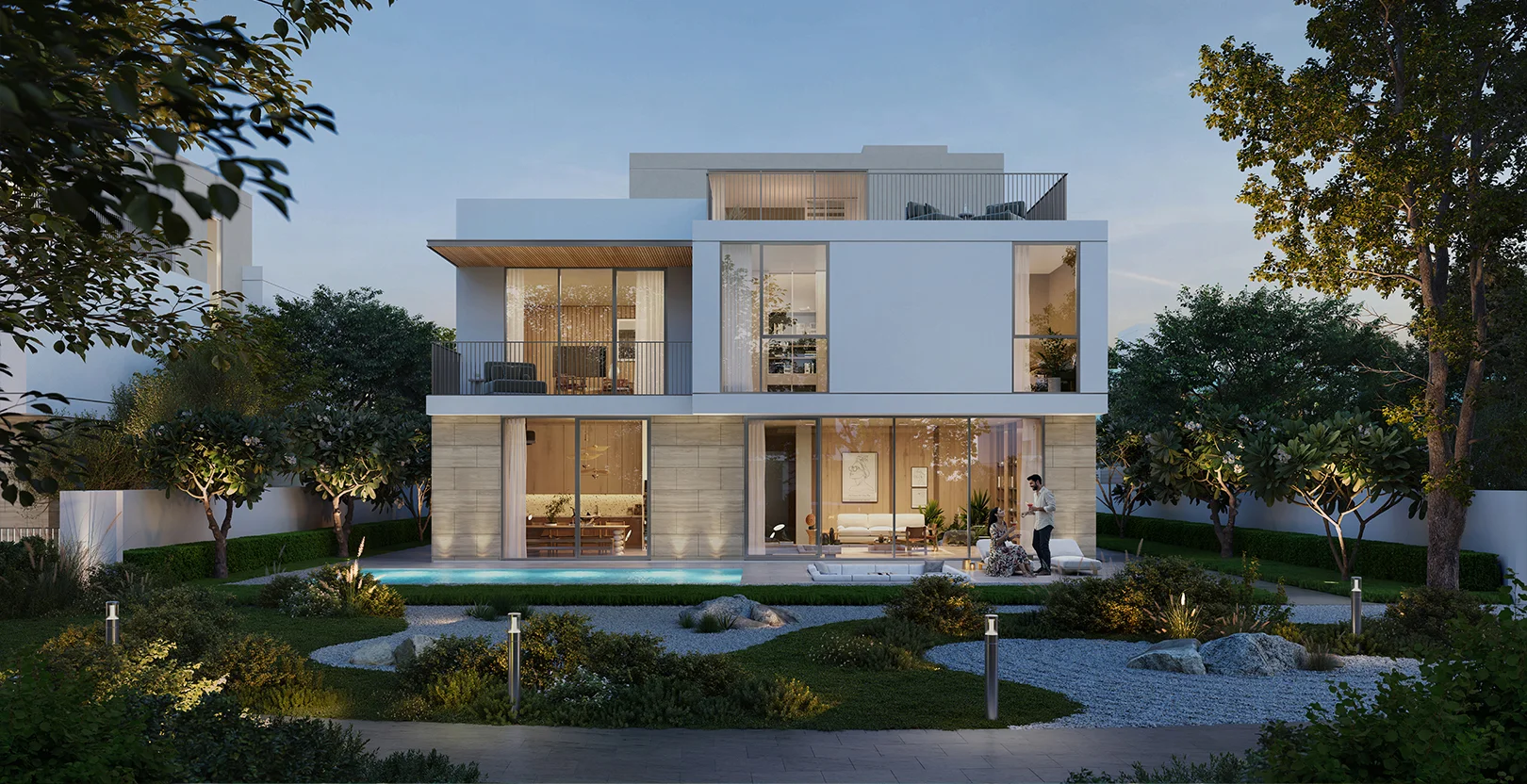 Ovelle at The Valley — Emaar marketing still of residential streets and landscaping