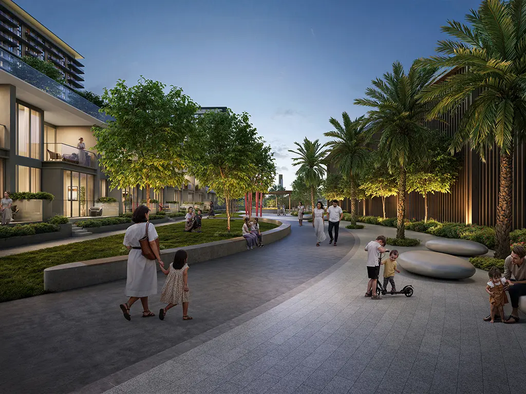 Palace Residences Hillside — amenity deck and landscaping marketing still (Emaar)