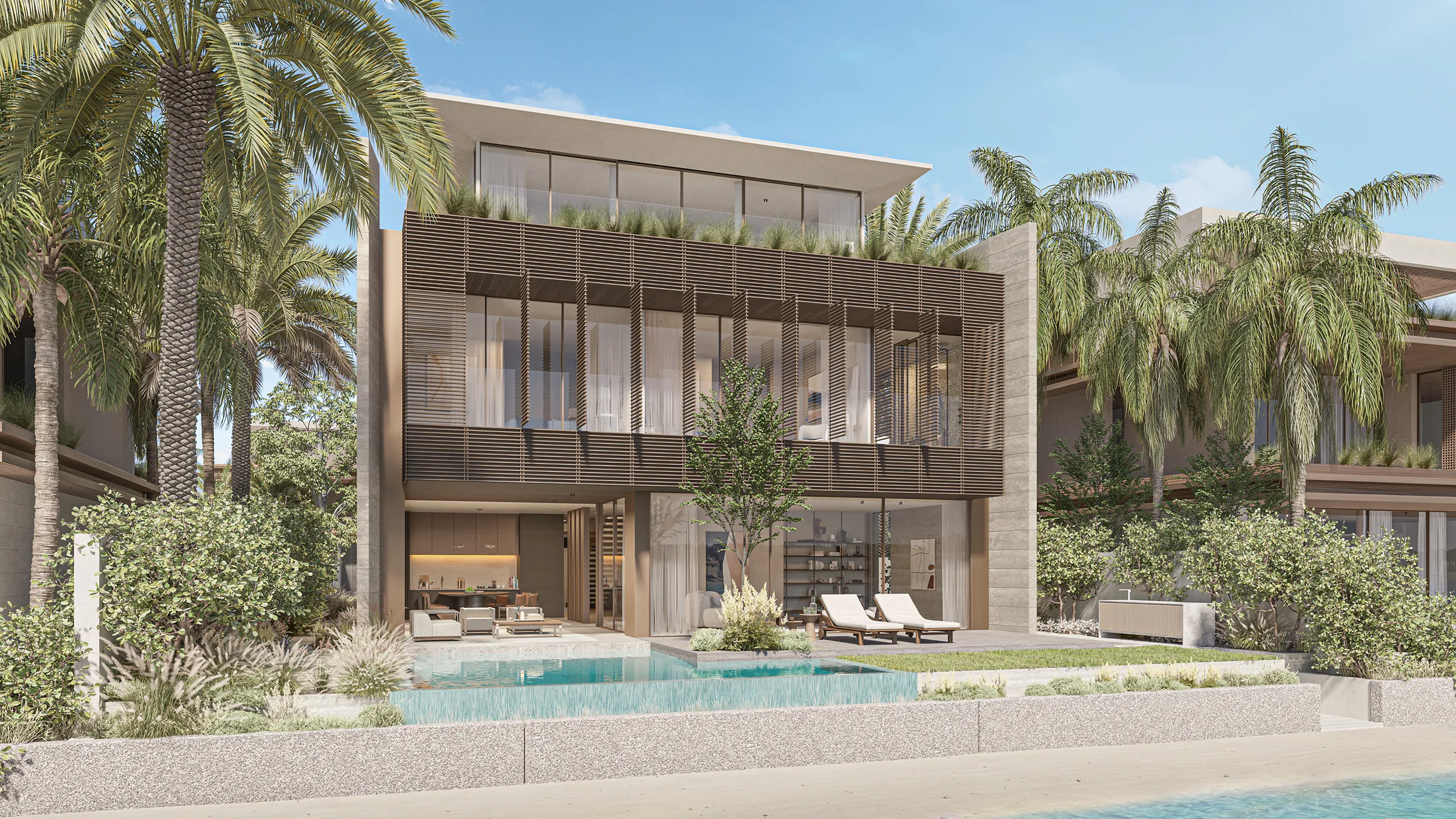Beach Collection Frond C — Cobalt villa style exterior marketing still (official Palm Jebel Ali site)