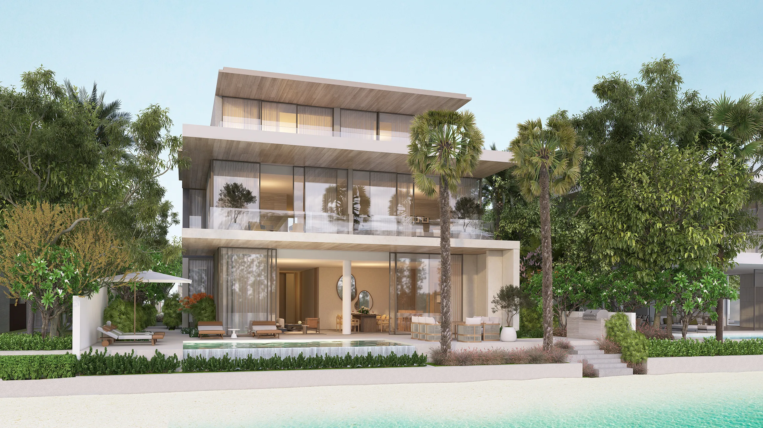 Beach Collection Frond C — Wave Crest villa style exterior marketing still (official Palm Jebel Ali site)