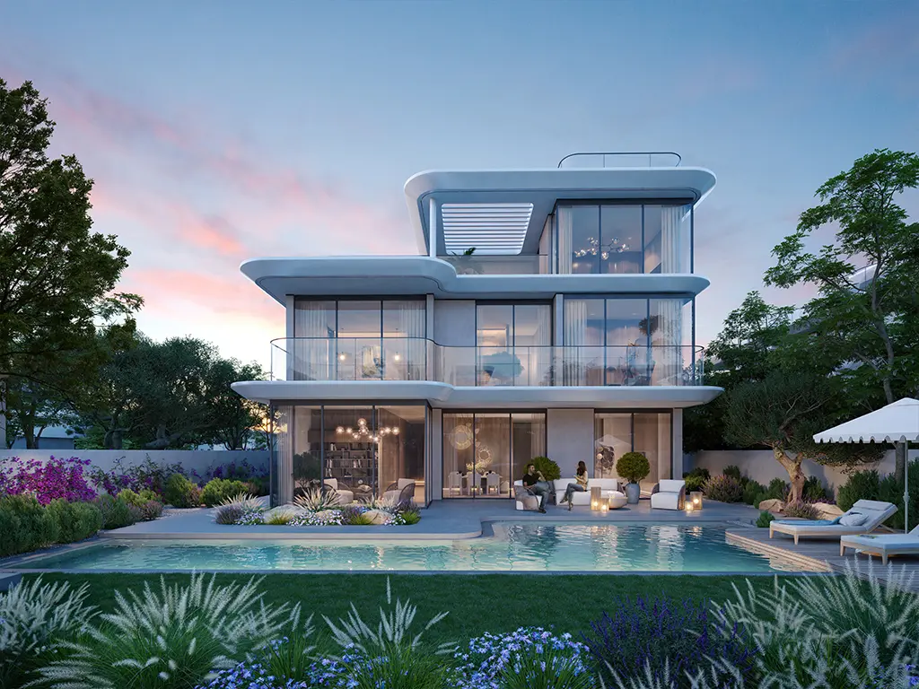 Park Gate 2 at Dubai Hills Estate — exterior villa streetscape marketing still