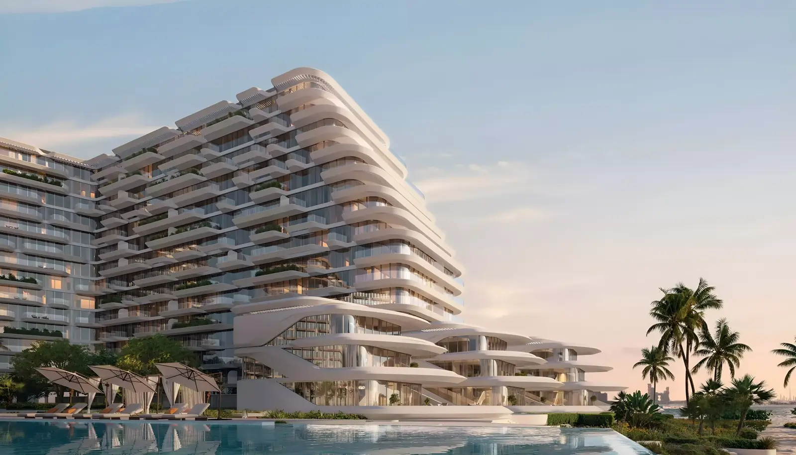 Passo by Beyond — wide waterfront marketing still (Property Finder)