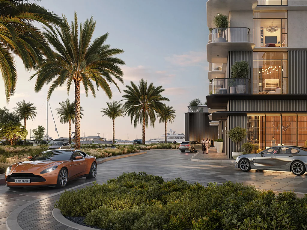 Pier Point — marina-front exterior marketing still (Emaar)