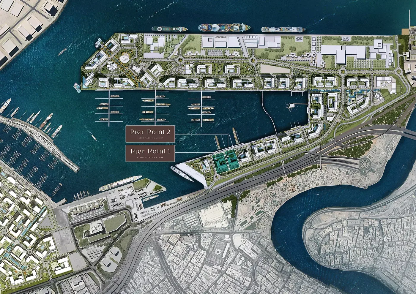 Pier Point Phase 2 — masterplan marketing still from Property Finder