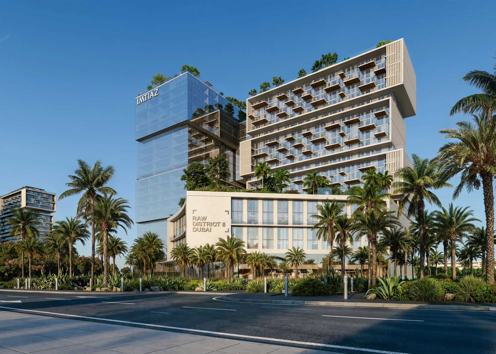 Raw District II — official exterior gallery still of façade and street frontage