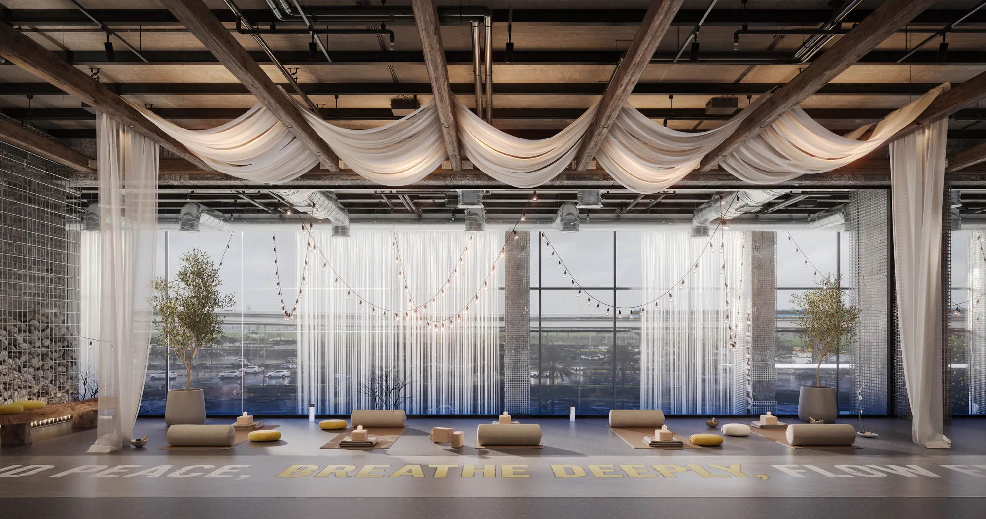 Raw District II — official interior marketing still of furnished living space