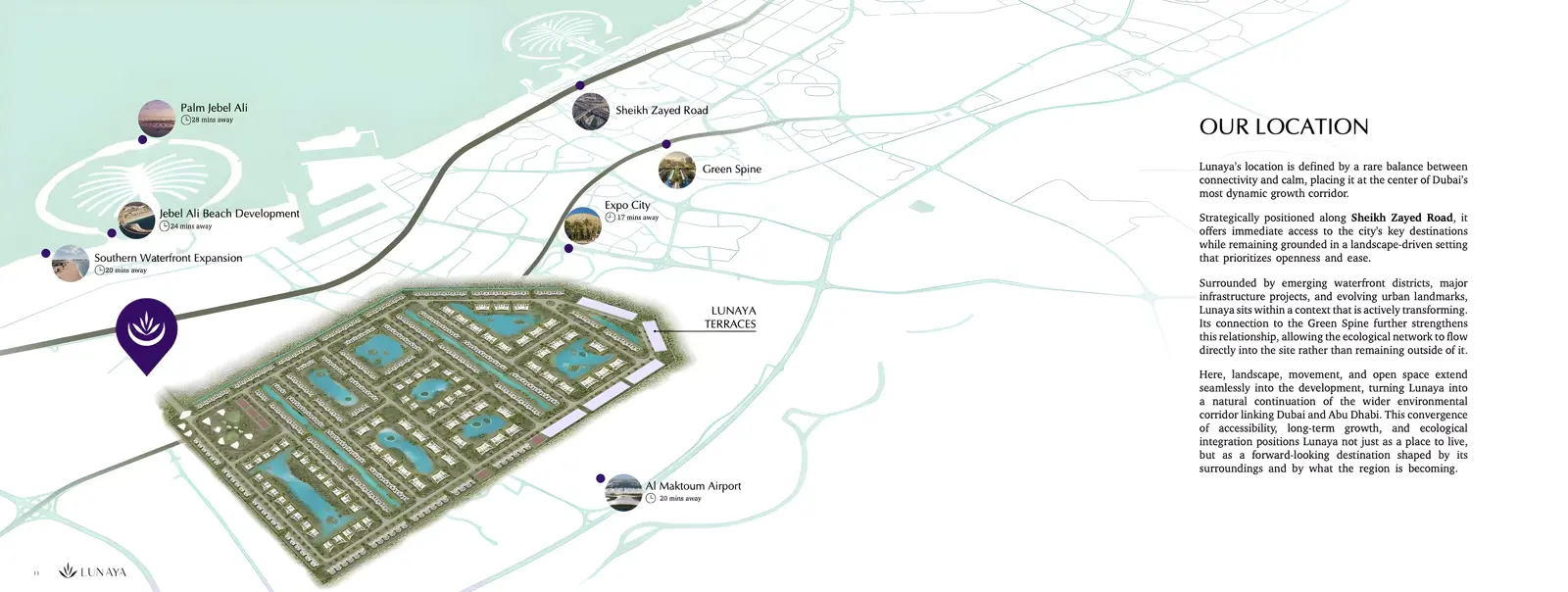 Reef at Lunaya Terraces — masterplan marketing graphic