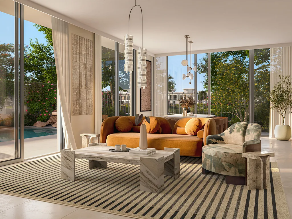 Rivera — interior living marketing render