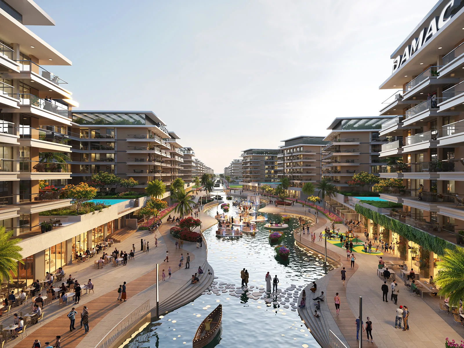 DAMAC Riverside Views — community exterior marketing render