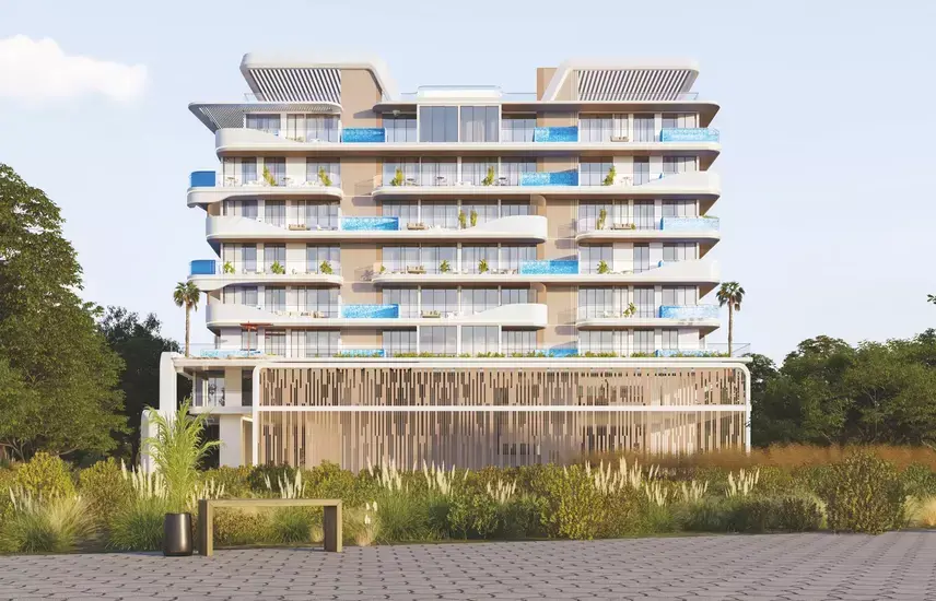SAMANA Ocean Pearl — Property Finder marketing front elevation of the same mid-rise