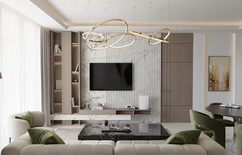 Samana Portside 2 — broker-labeled living-room interior render