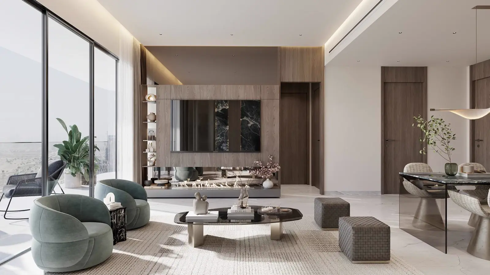 SAMANA South Haven — official living-room interior marketing still