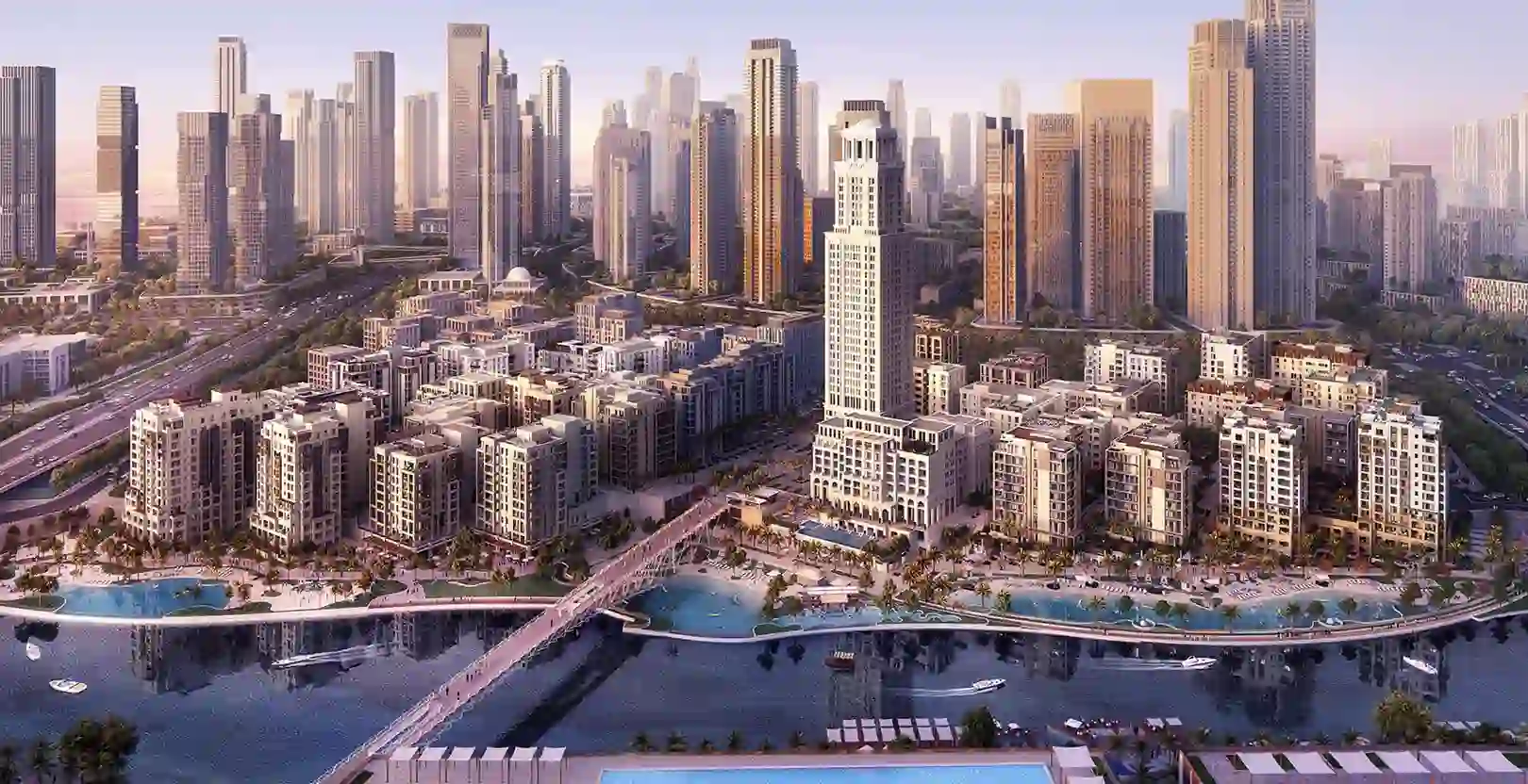 Savanna at Dubai Creek Harbour — Dubai Creek Harbour masterplan aerial marketing still