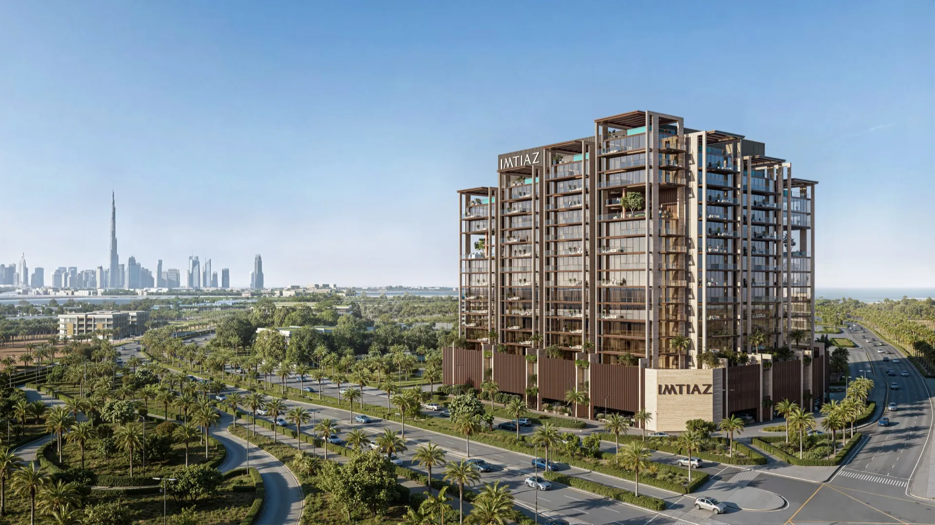 Sea Cliff by Imtiaz — official exterior marketing still of waterfront massing