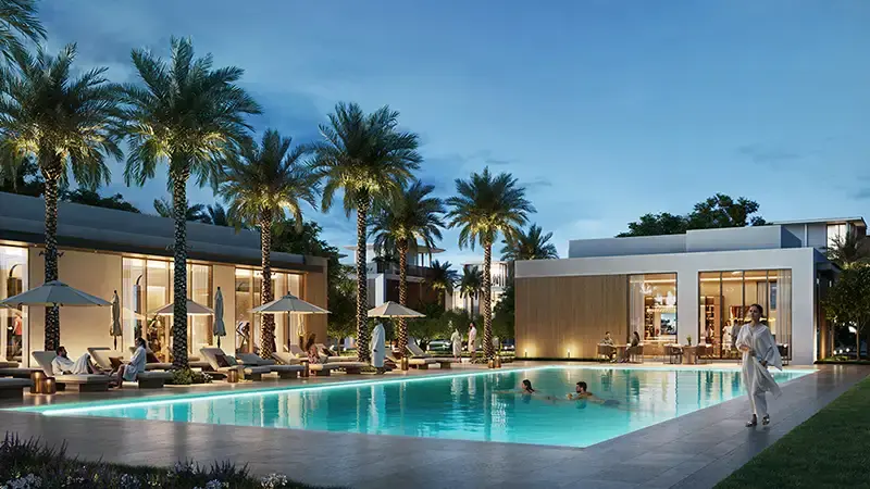 Selvara 2 community pool terrace marketing still