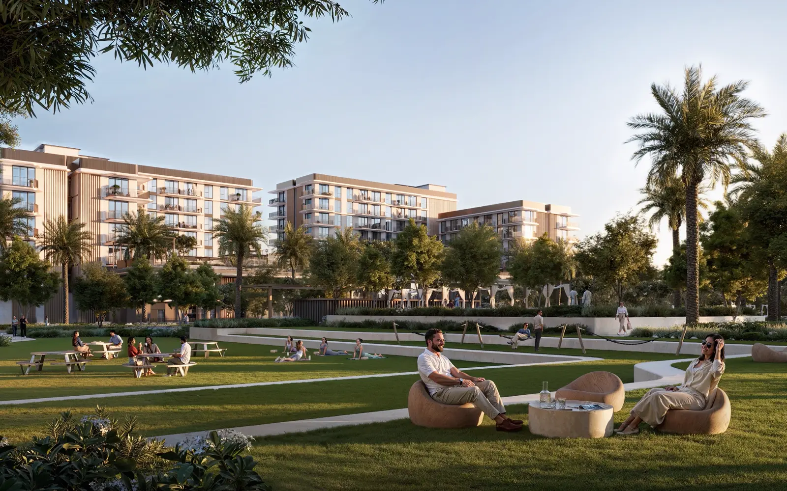 Sera 2 — landscaped lawns and low-rise towers marketing still