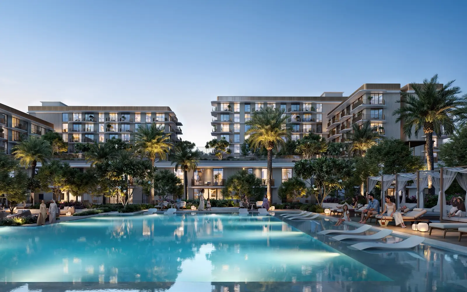 Sera 2 — twin residential buildings and amenity deck marketing still