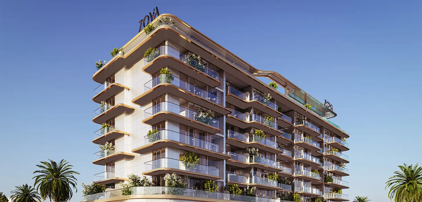 Siana By Zoya — official corner facade still with rooftop ZOYA lettering and planted balcony trays