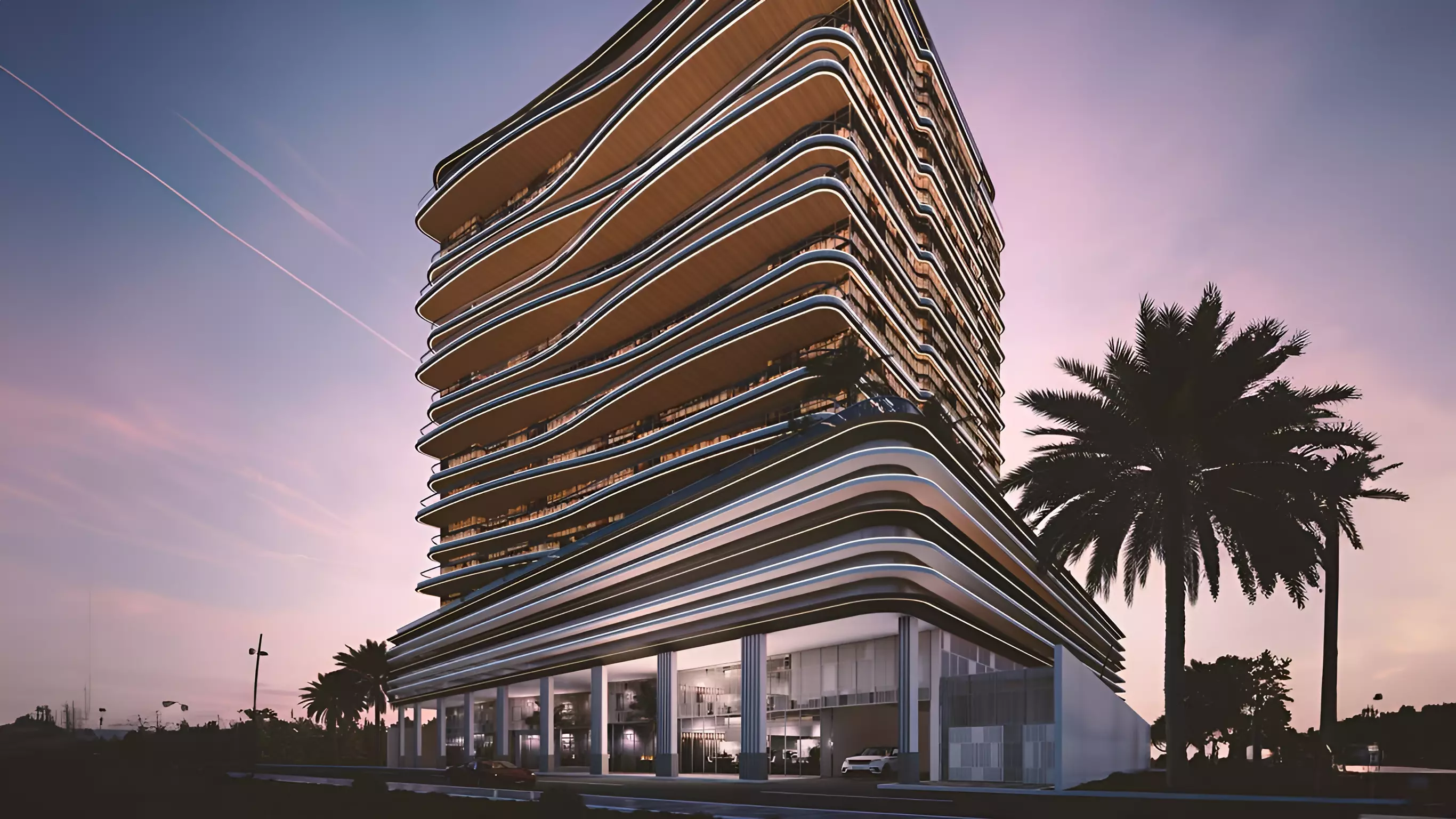 Sofitel Residences Downtown Dubai — dusk exterior marketing still