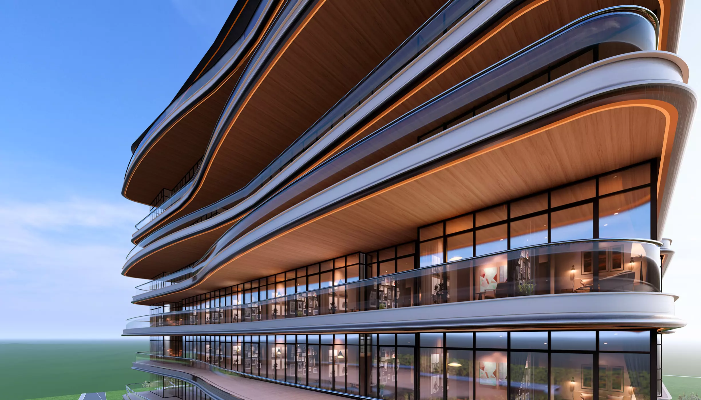 Sofitel Residences Downtown Dubai — living interior marketing render