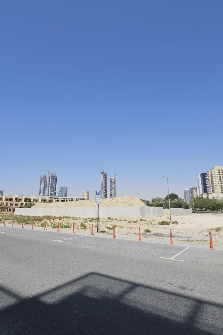 Sol Terra Gardens site context — Propsearch construction photo of undeveloped plot in Jumeirah Village Circle District 11