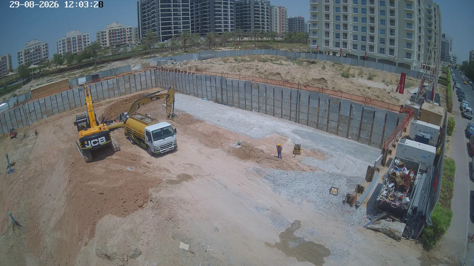 Symbolic Altus — official site camera 29 August 2026, excavation and shoring on the Liwan plot