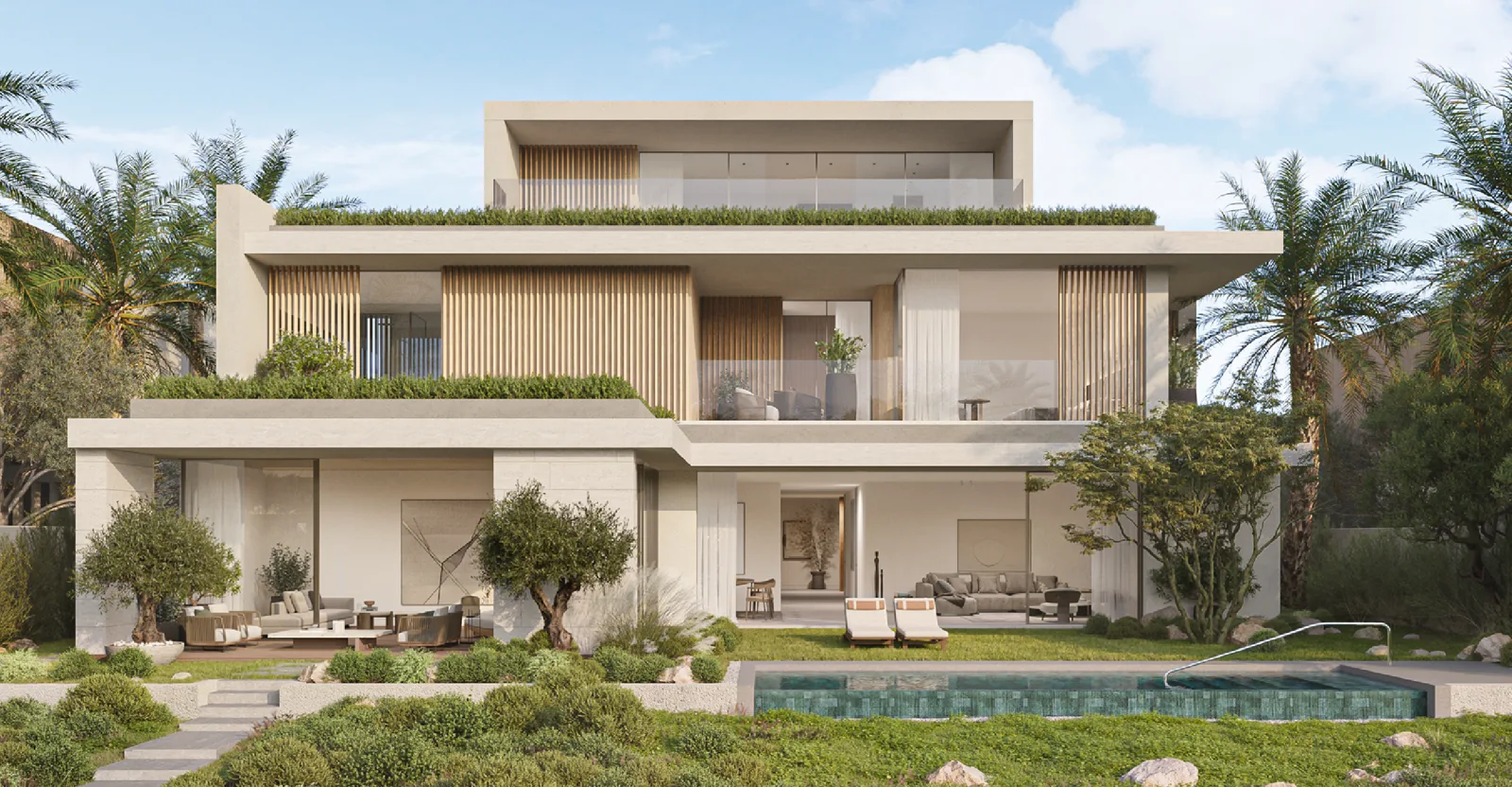 The Acres — official Amber Collection villa exterior marketing still