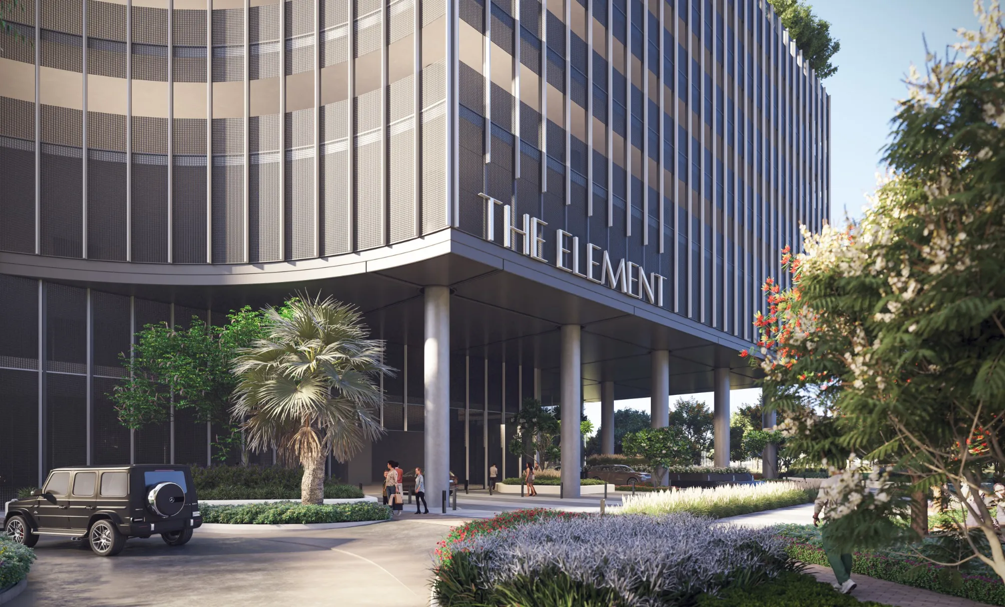 The Element at Sobha One — lifestyle exterior marketing still