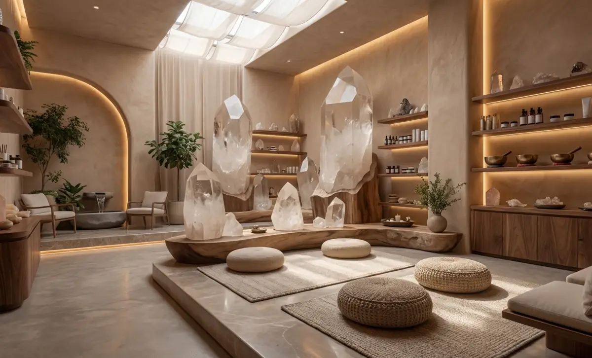 The Greens — spa salt lounge amenity marketing still