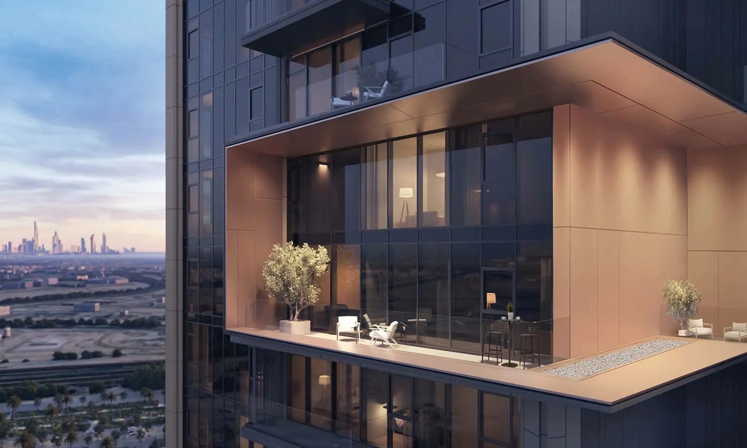 The Highgrove — balcony detail render