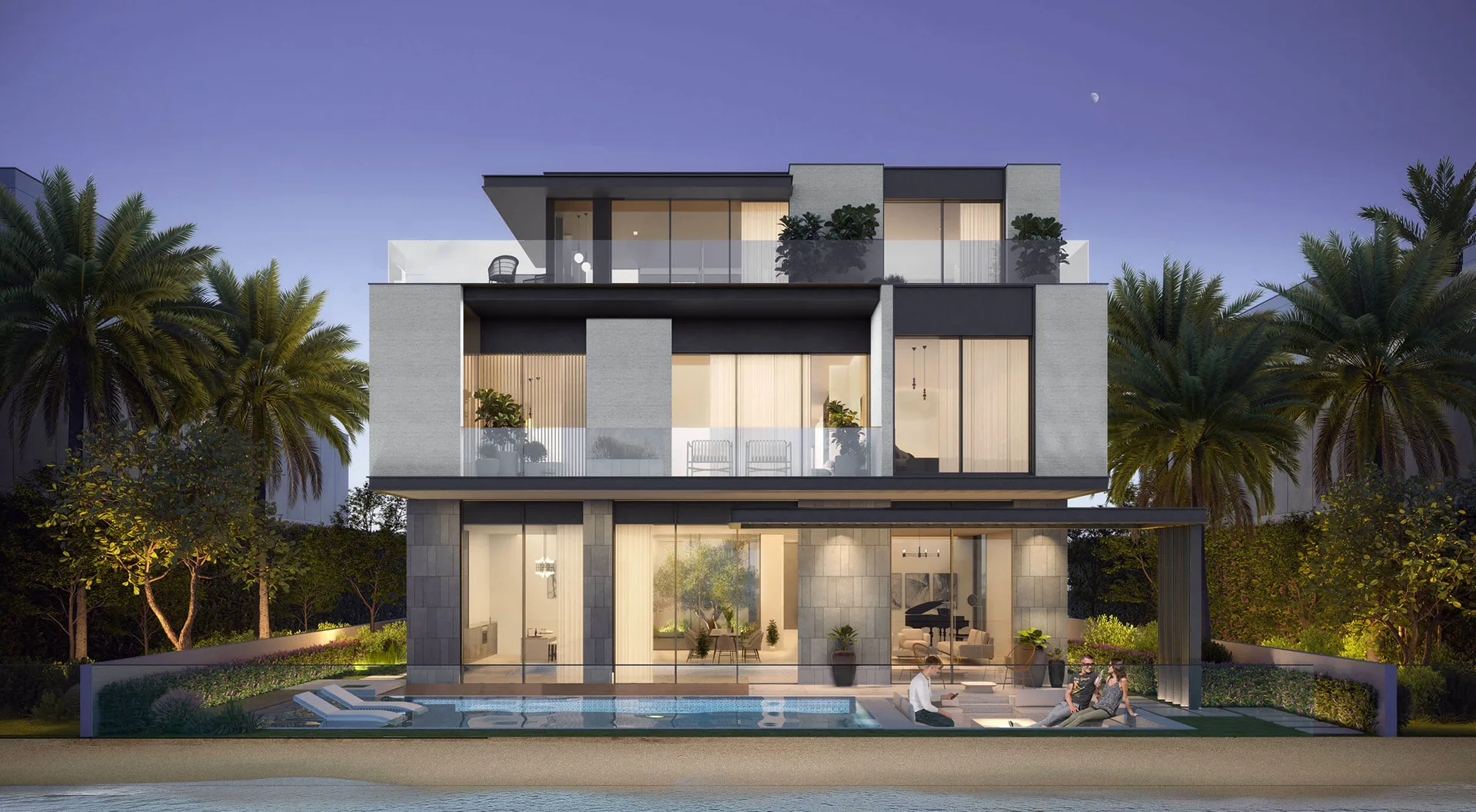 The Sanctuary by Ellington — official night villa facing the lagoon with a private pool