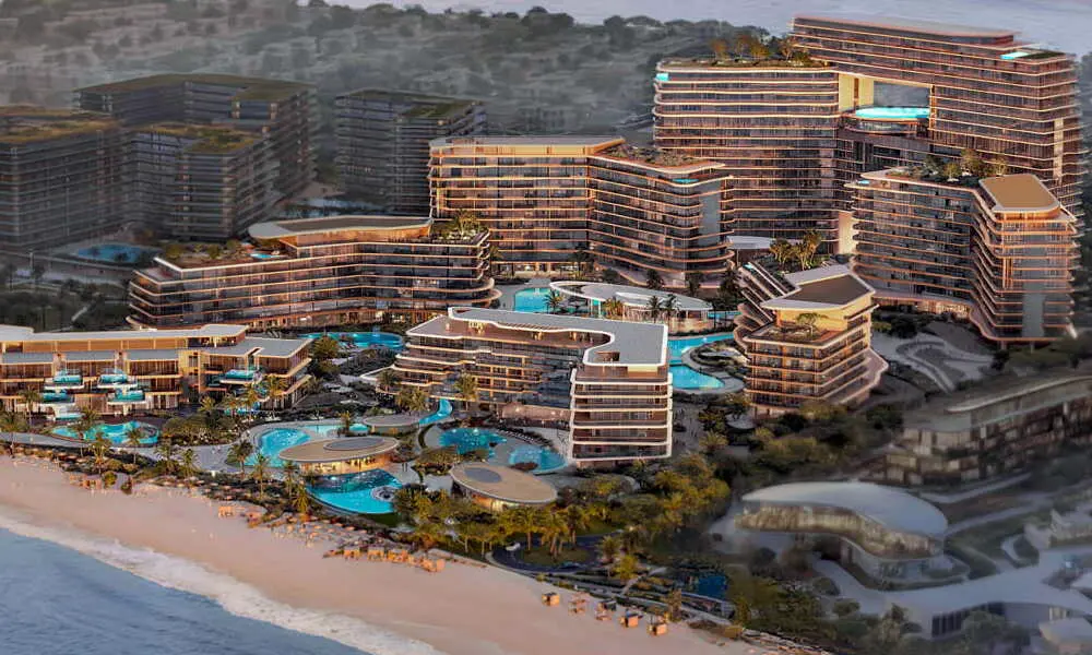 The Meriva Collection — exterior marketing still from Middle East Construction News launch coverage