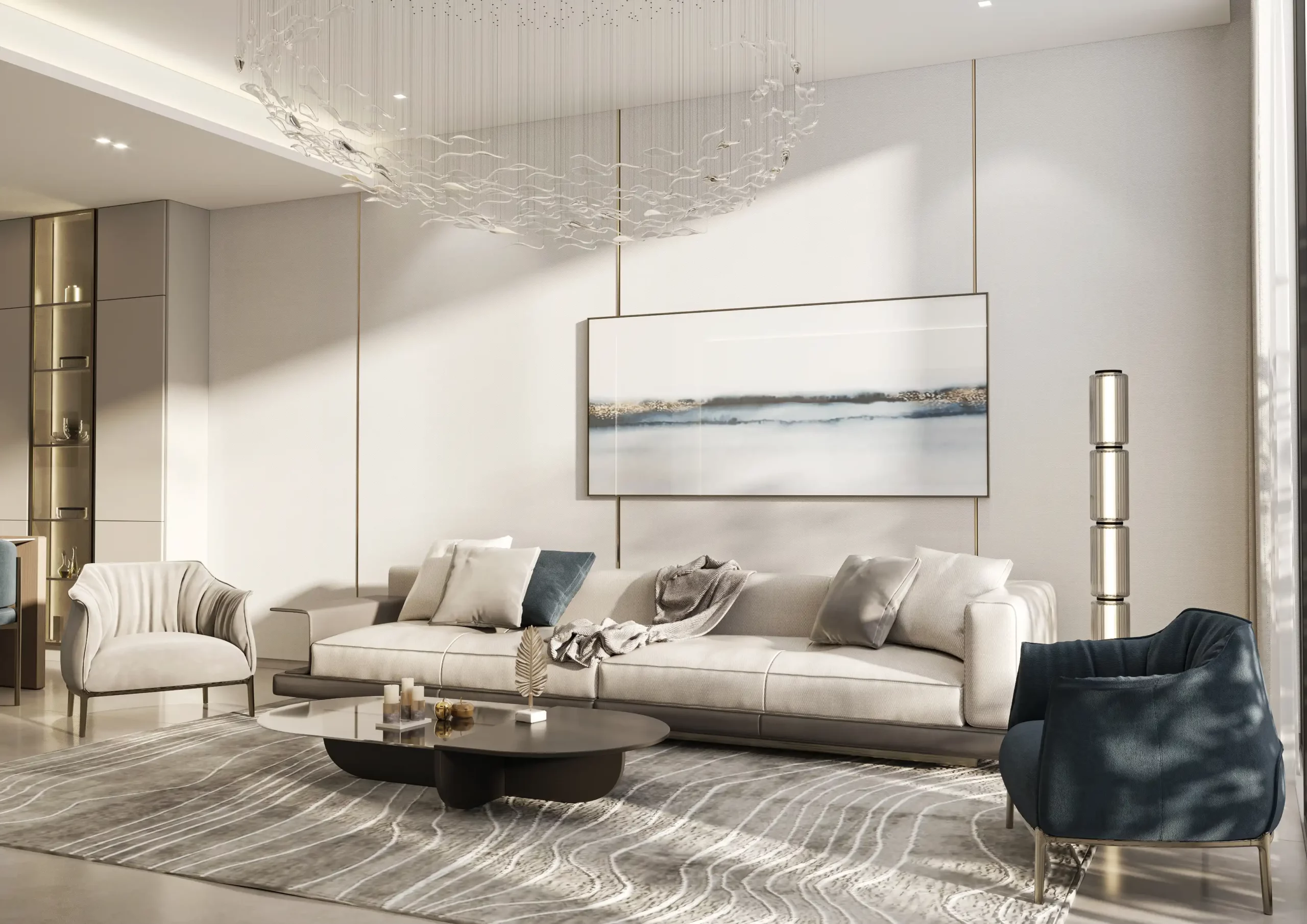 The Place by Prestige One — official living-room marketing still