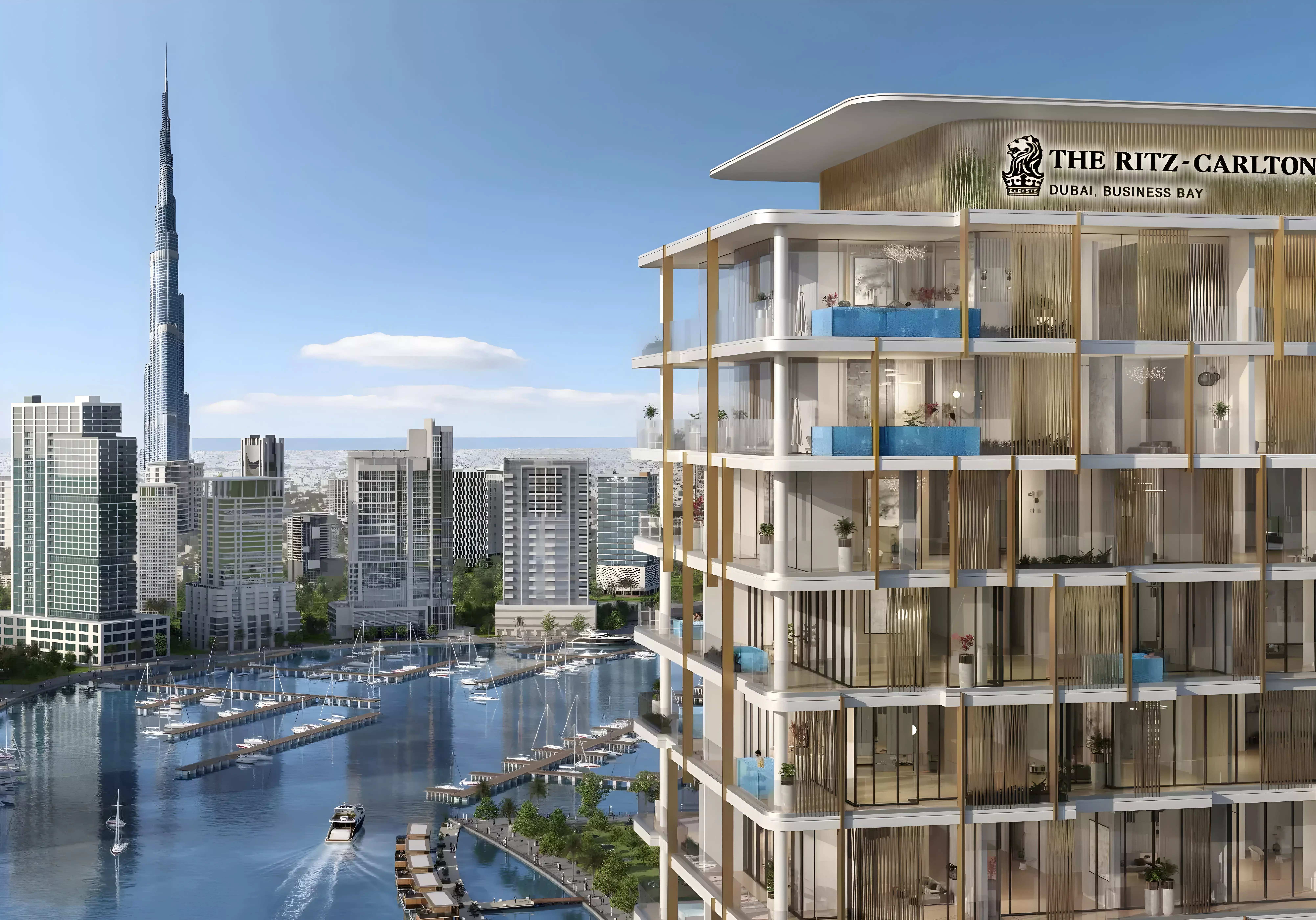 The Ritz-Carlton Residences Business Bay — wide exterior marketing still