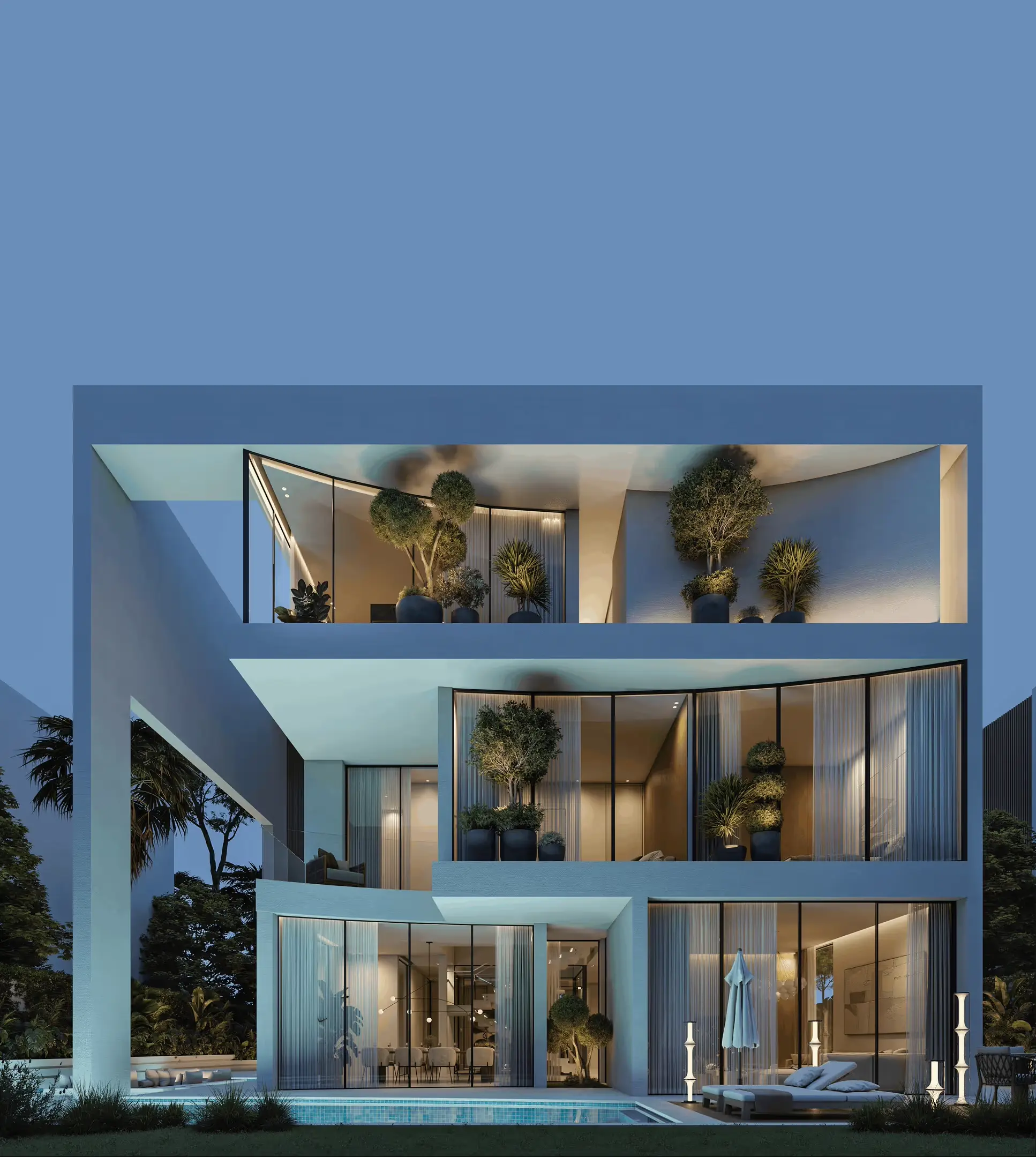 The Sol at Lunaya — interior living space marketing still