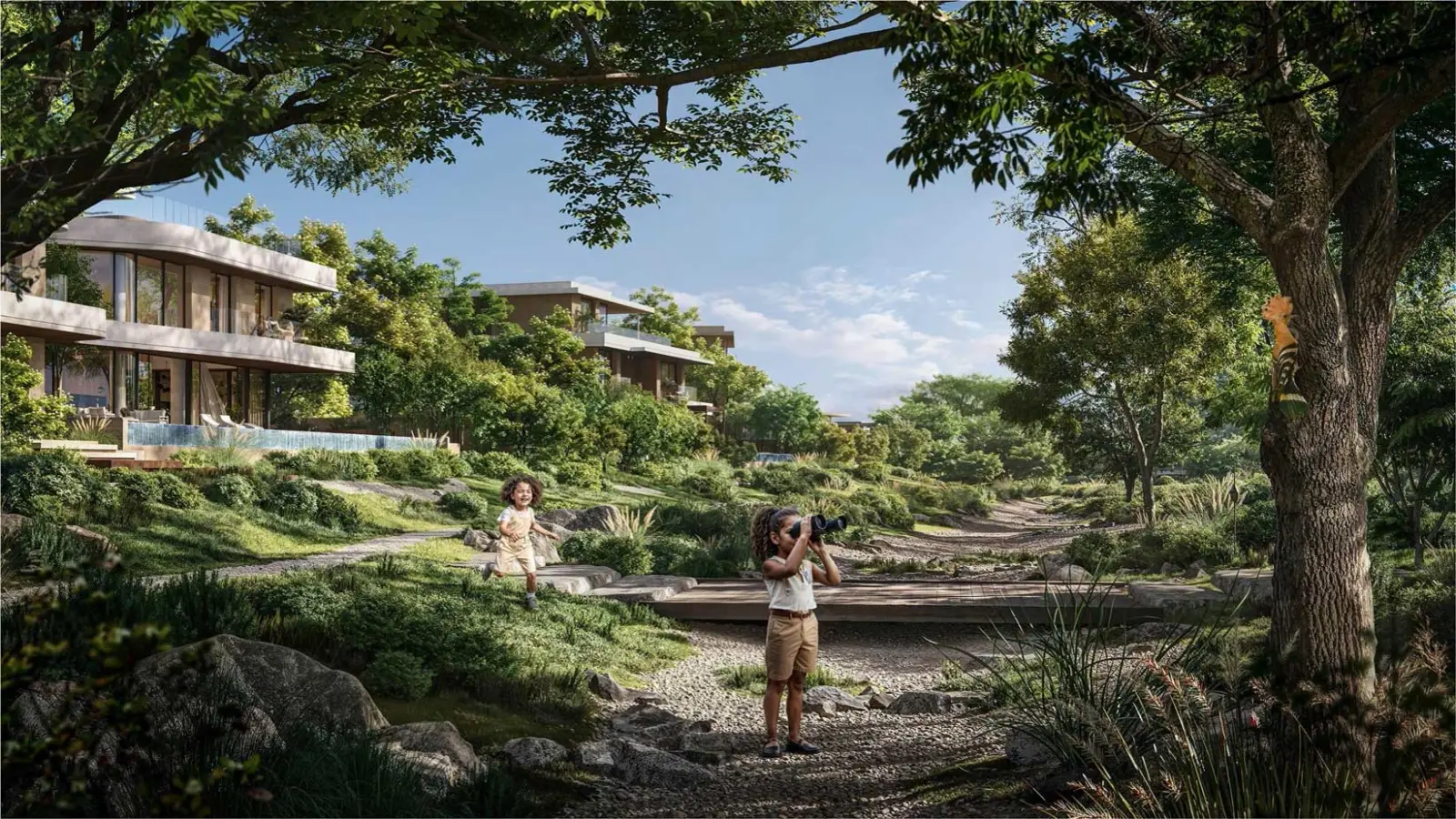 The Wilds by Aldar — marketing still of landscaped villa living